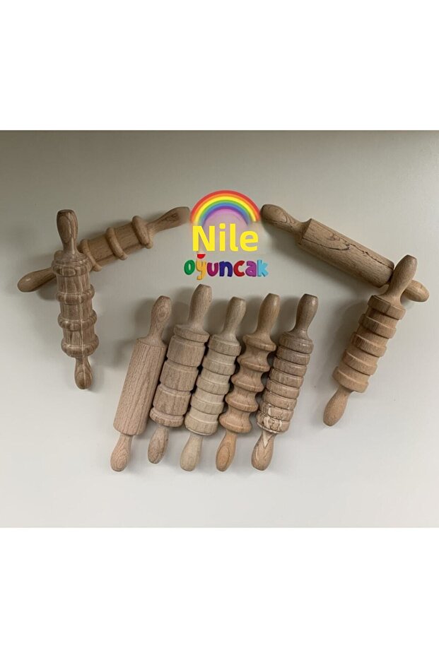 Wooden Dough Rolling Pin Set (5 pieces)