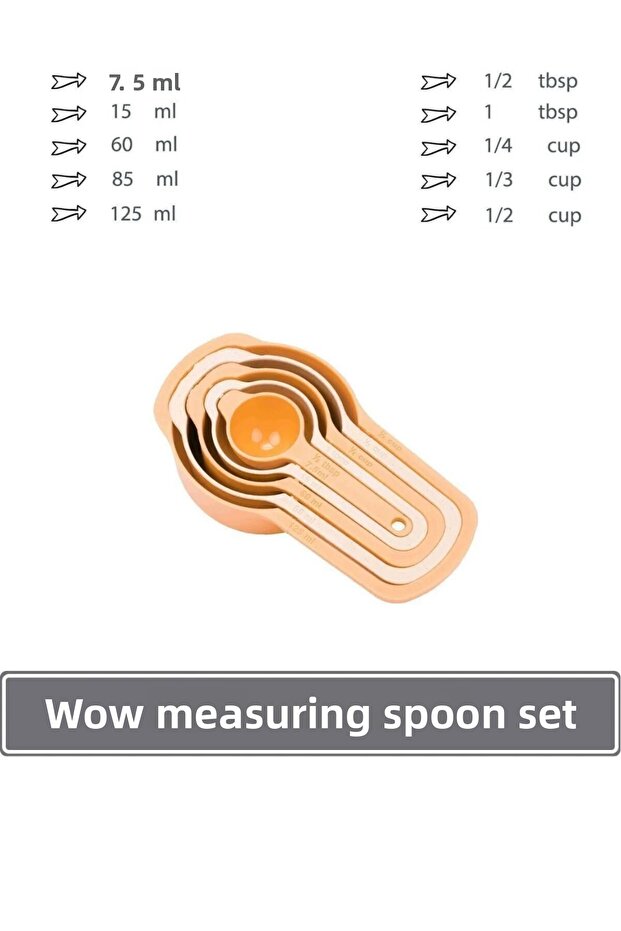Wow Measuring Spoon Set - Salmon