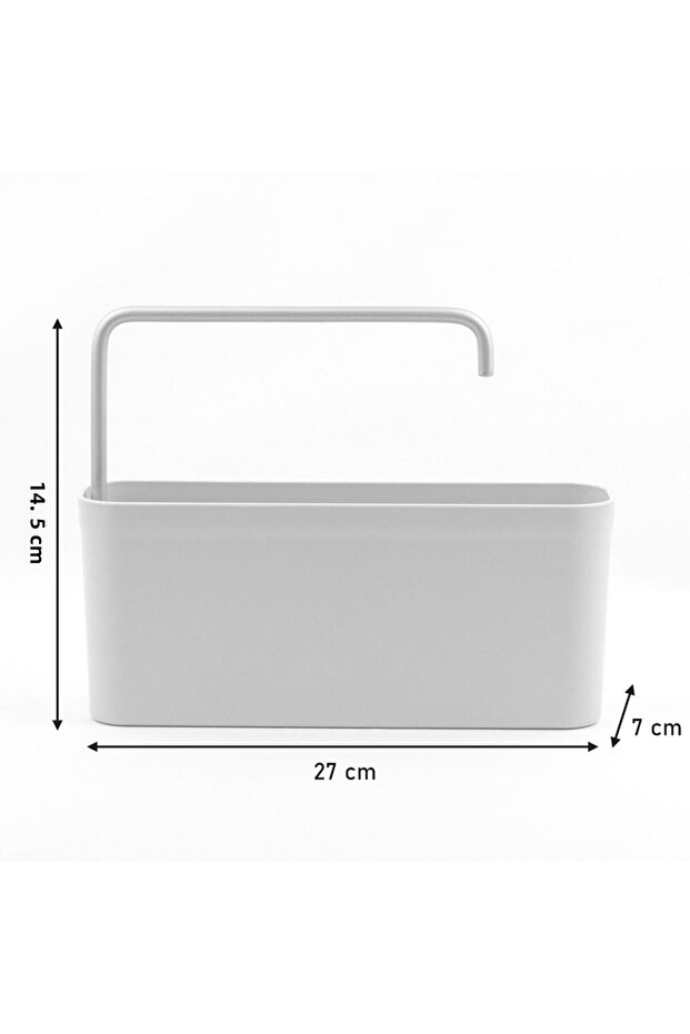 Kitchen Liquid Detergent/Sponge Holder Box-White - 5