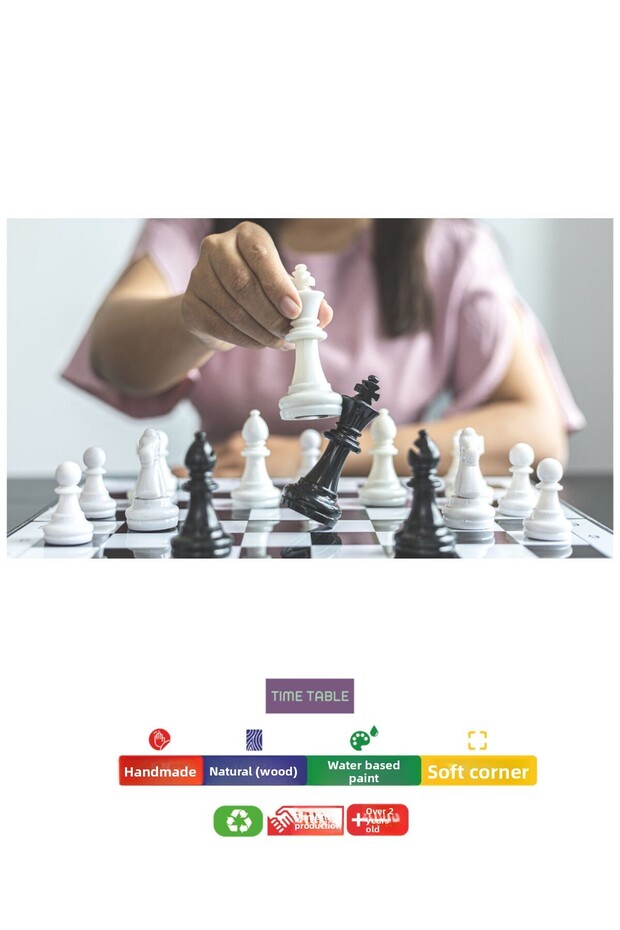 مجموعة الشطرنج الخشبية - مجموعة ألعاب الذكاء - 4