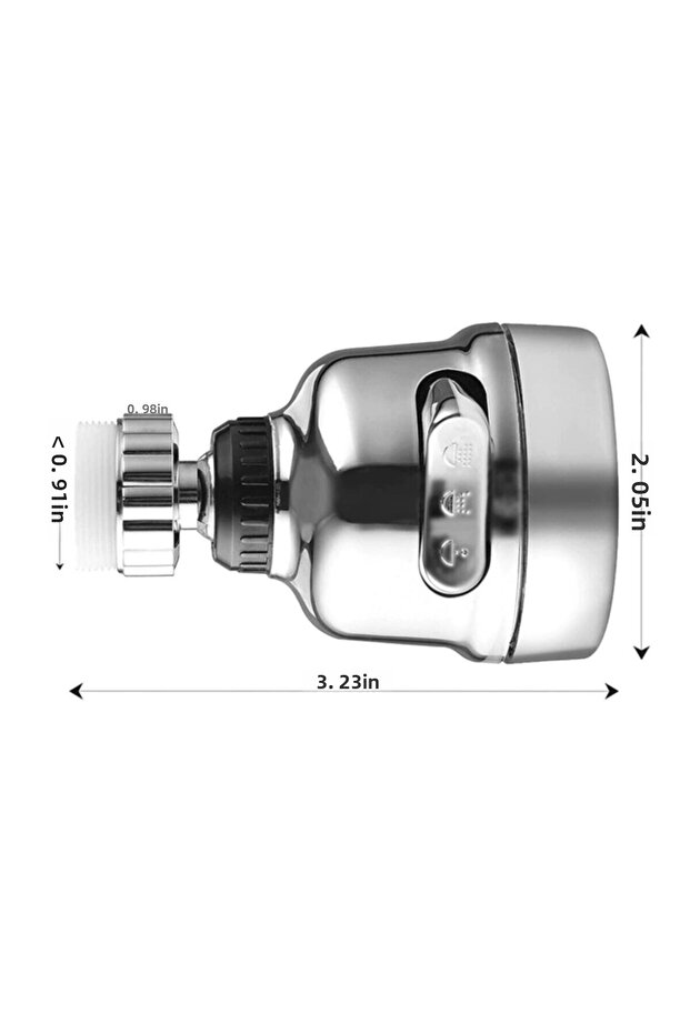 رأس دوار اقتصادي، رأس صنبور كروم 3 وظائف - 6