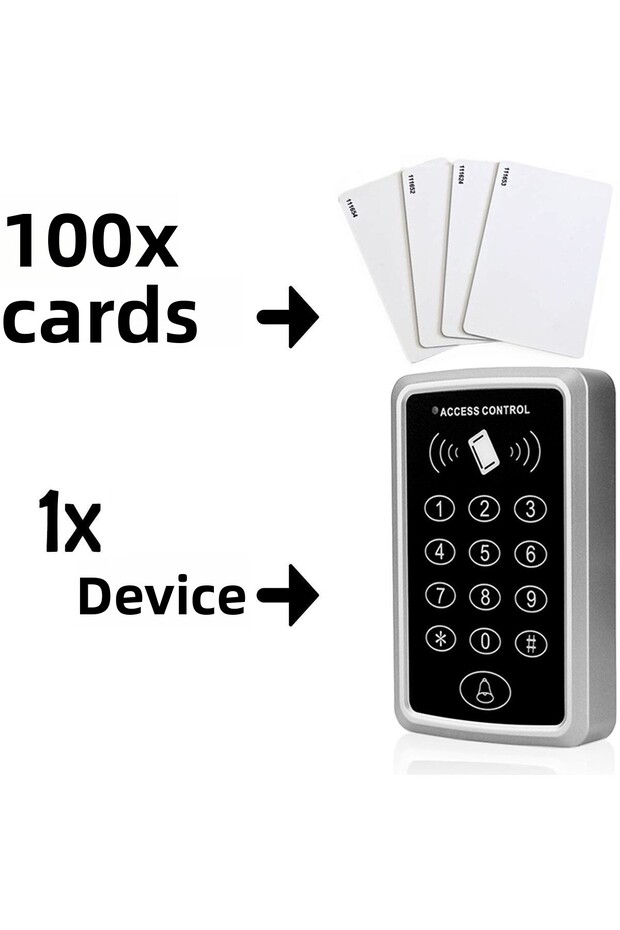 قفل باب بكلمة مرور Rfid - 100 بطاقة قرب