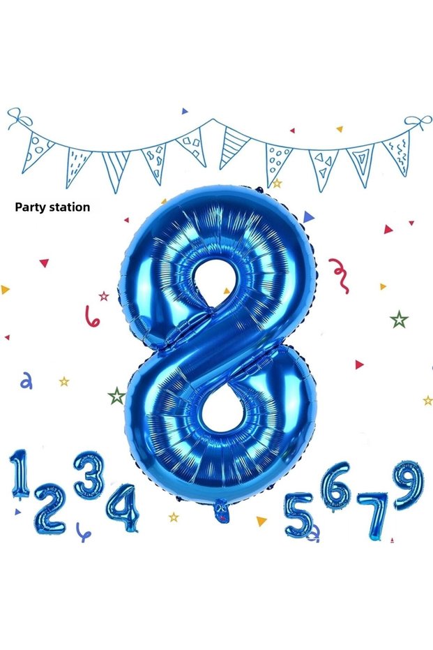 Number Foil Balloon Navy Blue Number Balloon Blue 8 Year Old Balloon 76 Cm Number Balloon Flying Balloon Helium Balloon
