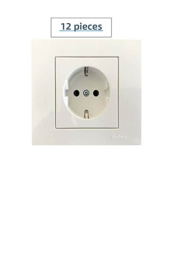 12 Cream Grounded Sockets