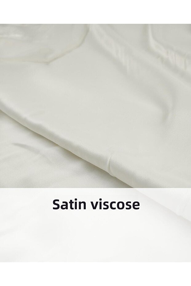 ساتان فيسكوز لون إكرو (العرض 140 سم × الطول 230 سم)