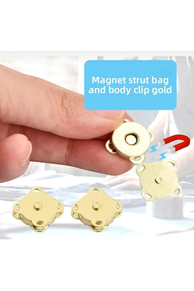 5 Pieces Silver Strut Bag Magnet