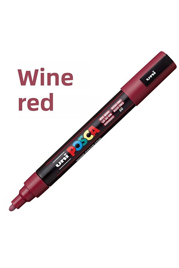 قلم تحديد Posca Wine Red PC-5m (1.8-2.5 مم) Poska PC5m PC - 5m