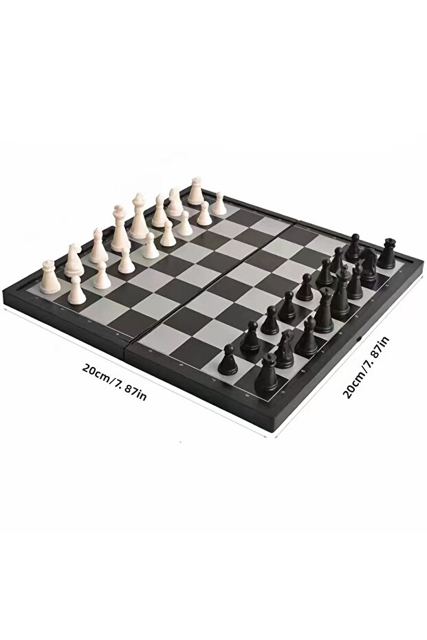 20cmx20cm International Chess Folding Magnetic Plastic Chessboard Board Game Portable Kid Toy Portab