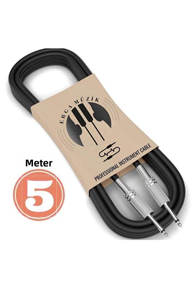 5m Guitar Jack Cable - Electro Acoustic Bass Binding, Violin Snare, Amplifying and Mixer Compatible