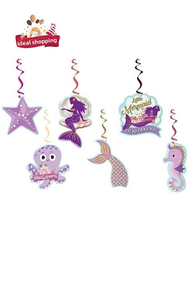 Mermaid Themed Birthday Party Decoration Supplies