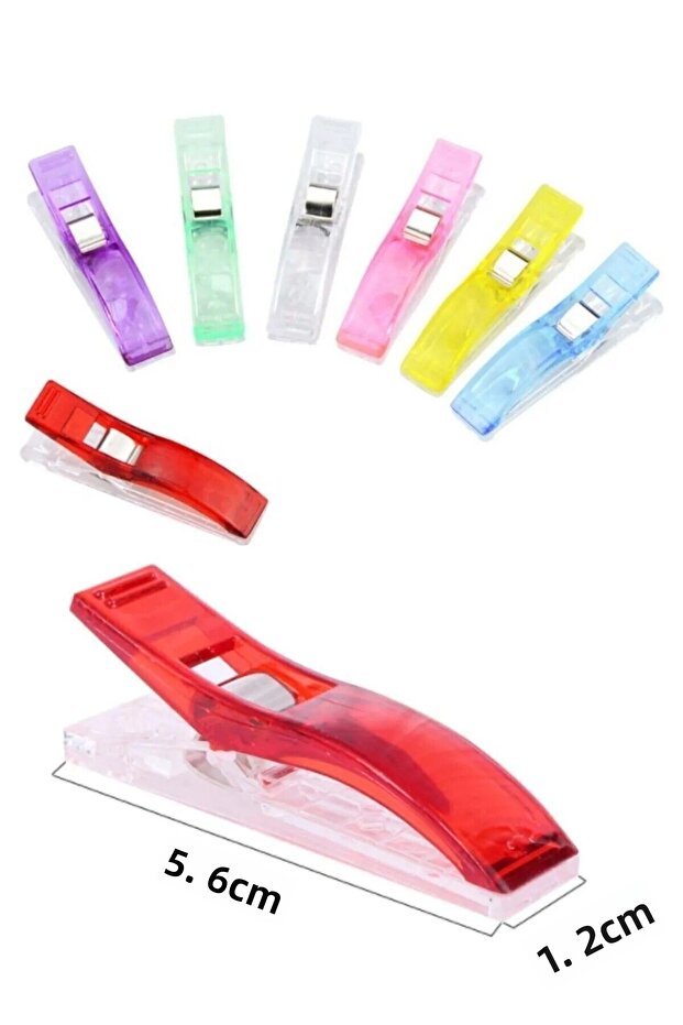 Small Size Paper Tongs Plastic Clip Holder Pegs 10 Pieces
