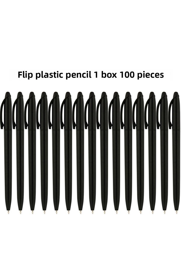 Plastic Ballpoint Pen 100Pcs Ball Pen Writing Blue Color Must Flip