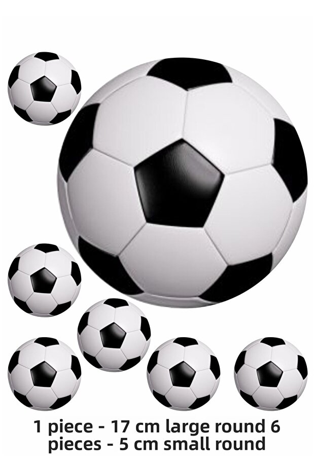 Soccer Ball 7 Pieces A4 Edible Ornament Pastry Cookie Candy Dough Paper Print