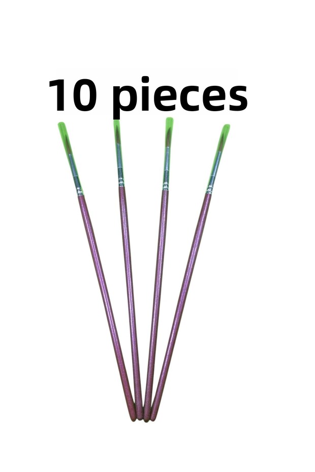 10 Pieces, Acrylic Paint, Gouache Paint, Finger Paint, Water Color, Oil Paint Brush
