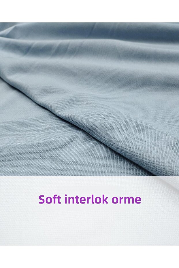 Light Blue Knitted Interlock - 160cm X 300cm