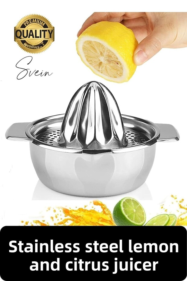 Stainless Steel Citrus - Lemon and Pomegranate Squeezer, Practical Washable Hygienic