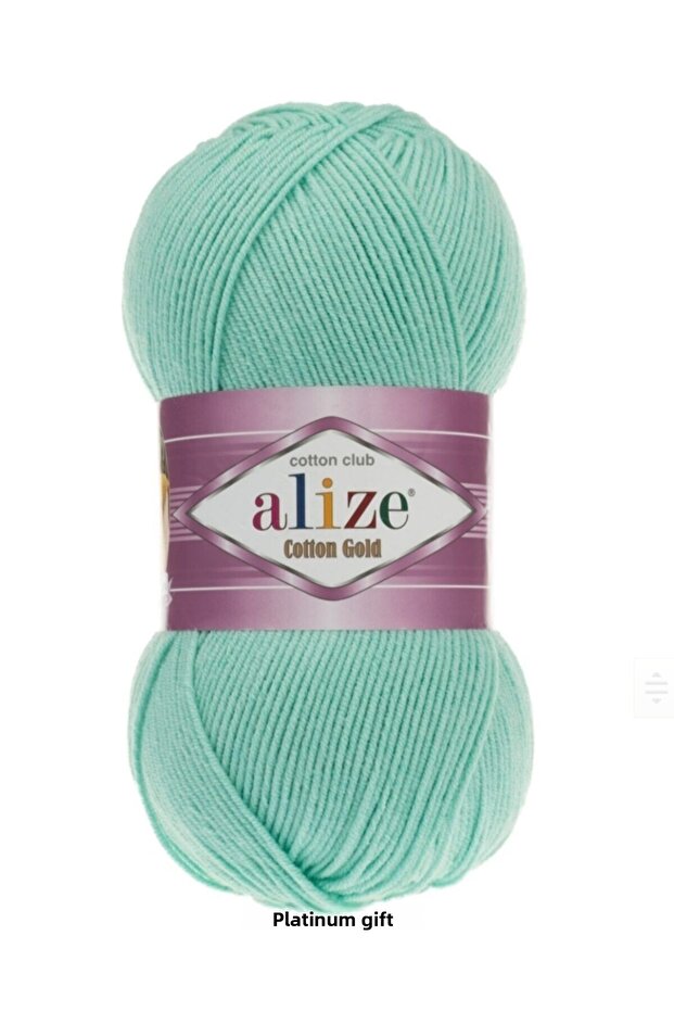 5 Pieces ) Cotton Gold 15 Water Green Hand Knitted Threads Vest Cardigan Thread Scarf Sweater Thread