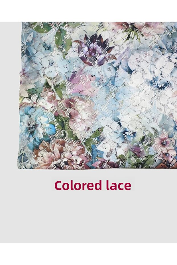 Flower Patterned Thin Lacewidth: 160 cm - 2