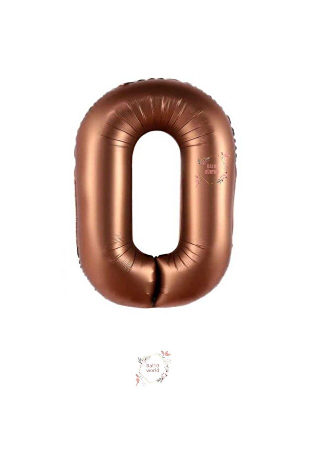 Bal10 0 Year Old Brown Number Foil Balloon
