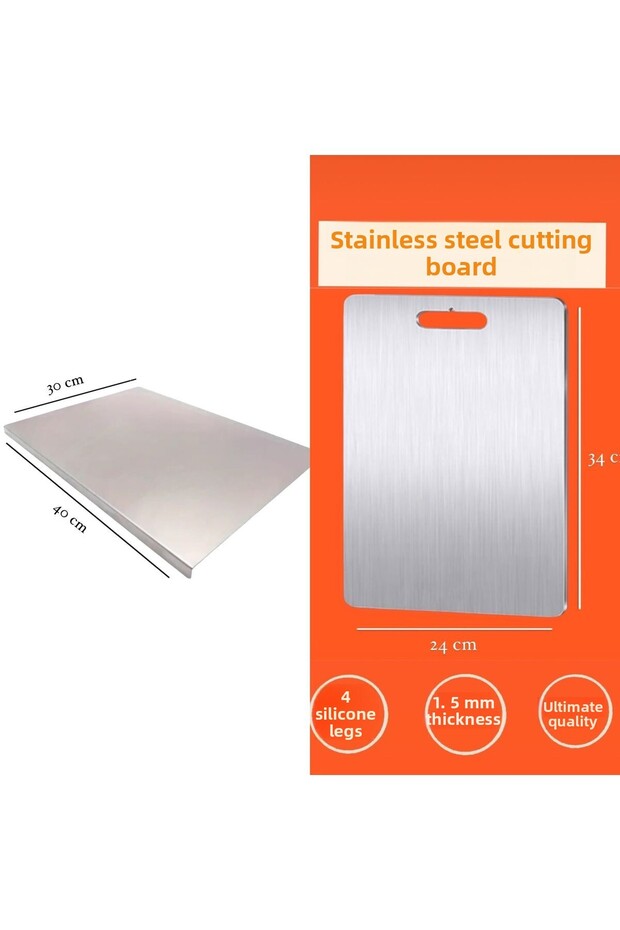 Pack of 2 Stainless Steel Metal Workbench Protector & Cutting Board