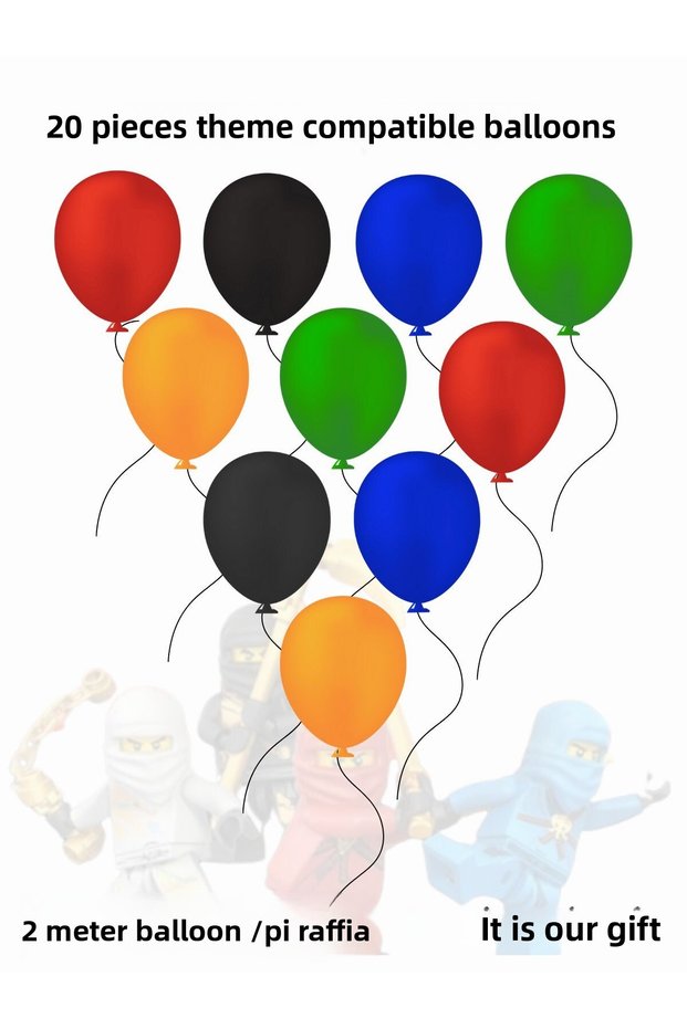بالون حفلة عيد ميلاد متوافق مع موضوع Ninjago