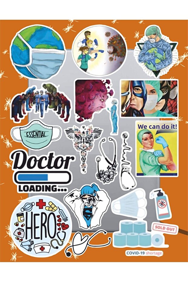 Healthcare Professional Themed Sticker Set | Laptop Agenda Notebook Tablet Phone Notebook Sticker Bullet Journal