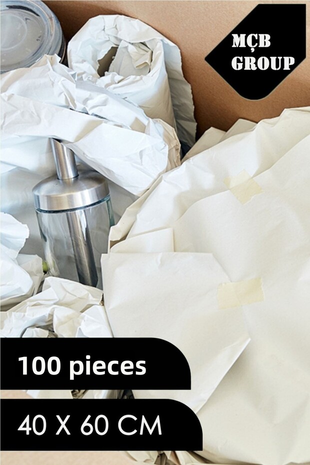 100 قطعة من ورق تغليف وتغليف الأكواب مقاس 40 × 60 سم
