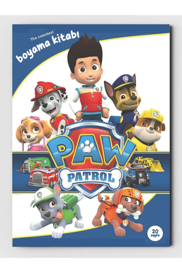 Paw Patrol Coloring Book (20 Full Pages) (+1 Sticker Page) (with Mask Gift)