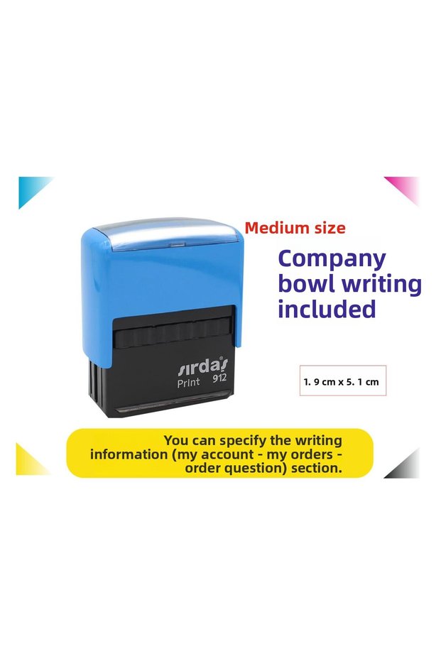 Medium Size Blue Company Name Title Frame Lettering Included 100% Quality Laser Production 912 (Blue Ink)