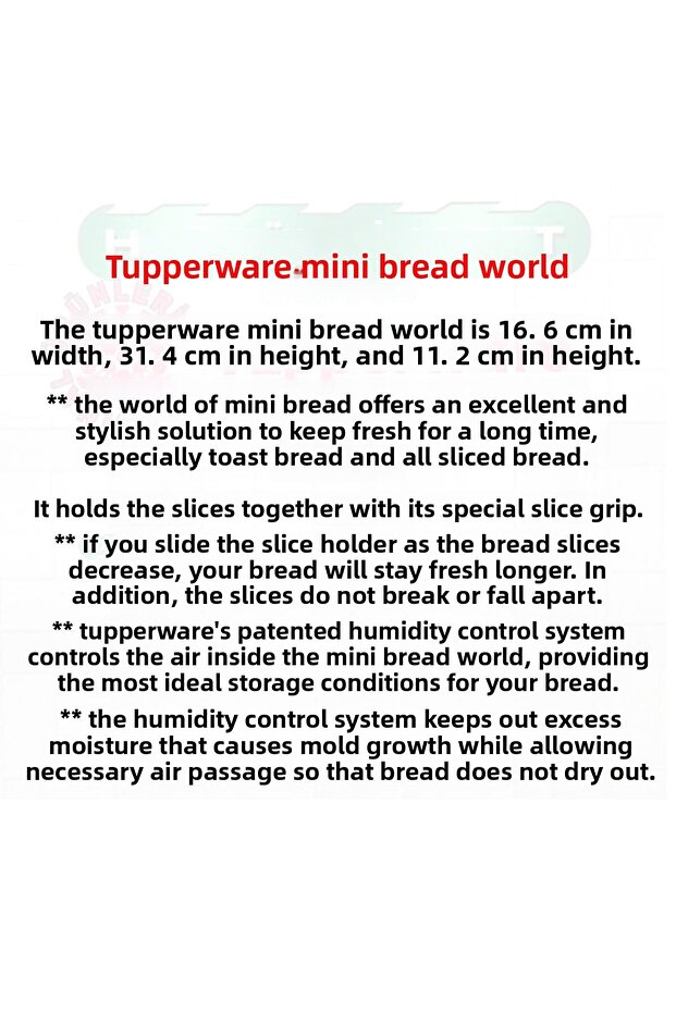 صندوق تخزين الخبز الشفاف من Mini Bread World Hsgl - 2