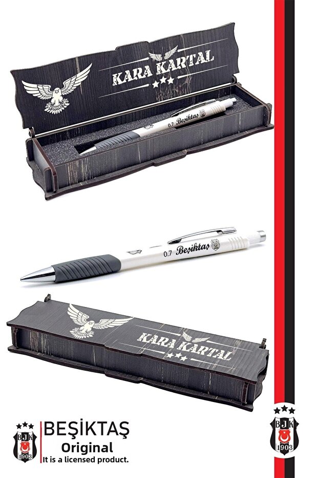 0.7 Gift Wooden Box - Versatil Plastic Body Licensed Tip Pen