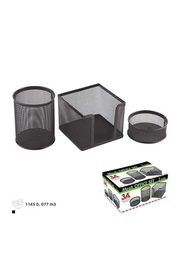 Metal Perforated Office Set 3 Pieces