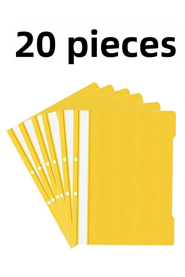 20 قطعة من مجلدات A4 ذات الحلقة الصفراء 1 حزمة من مجلدات الملفات ذات الجودة الاقتصادية للمكتب والمدرسة
