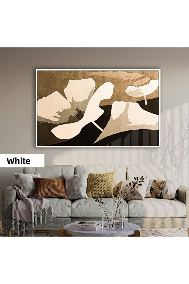 Amazing | Bronze-Black Abstract Flower Model (Gardenia) | Framed Tempered Glass Table Single Horizontal