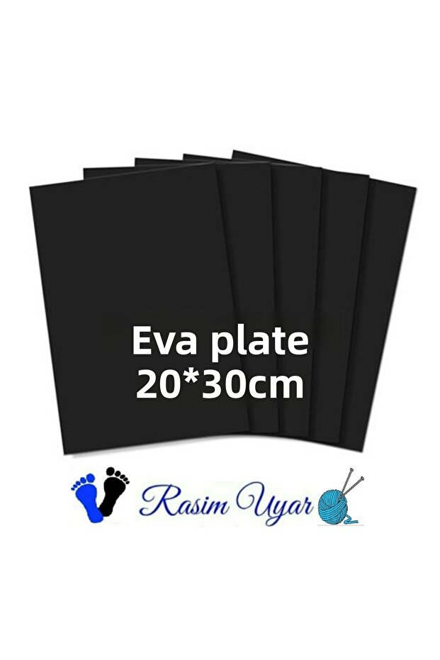 لوحة EVA سوداء - 3 قطع - 20 سم * 30 سم، سمك 4 مم