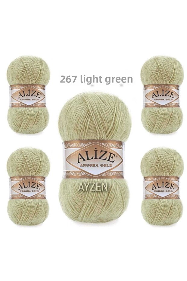 حبل محبوك يدويًا من Ayzen Home Angora Gold، عبوة من 5 قطع