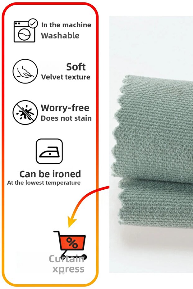 Soft Concept Velvet Texture Nil Green Runner - 3