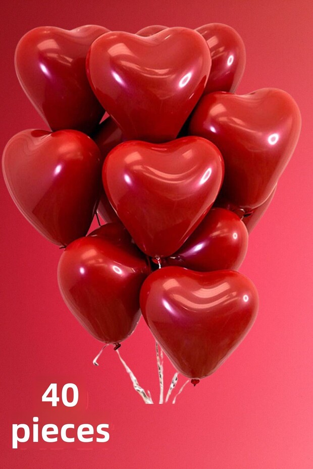 Heart Balloon 40 Pieces Helium Compatible Balloon Lover and Special Day Balloon