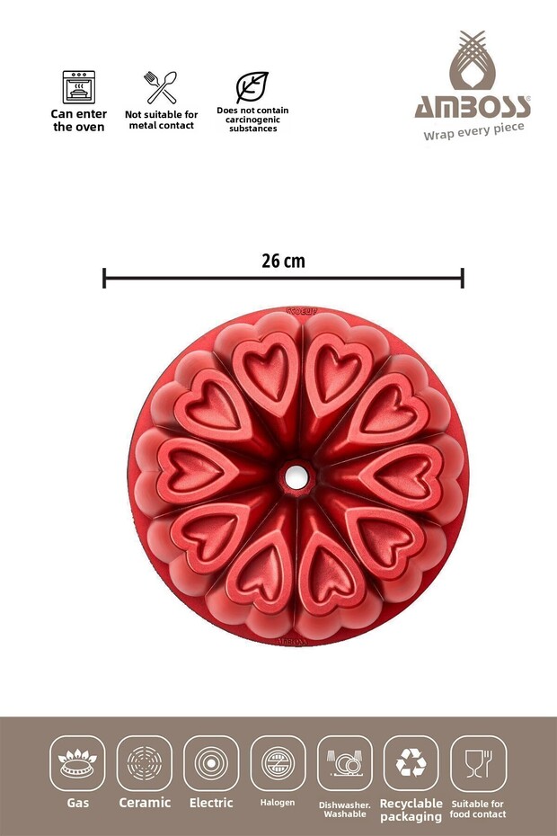 Amethyst 26cm Casting Mold Red - 5