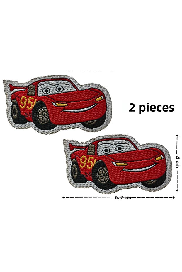 معطف/رقعة منسوجة من Lightning Mcqueen قابلة للالتصاق بالكي