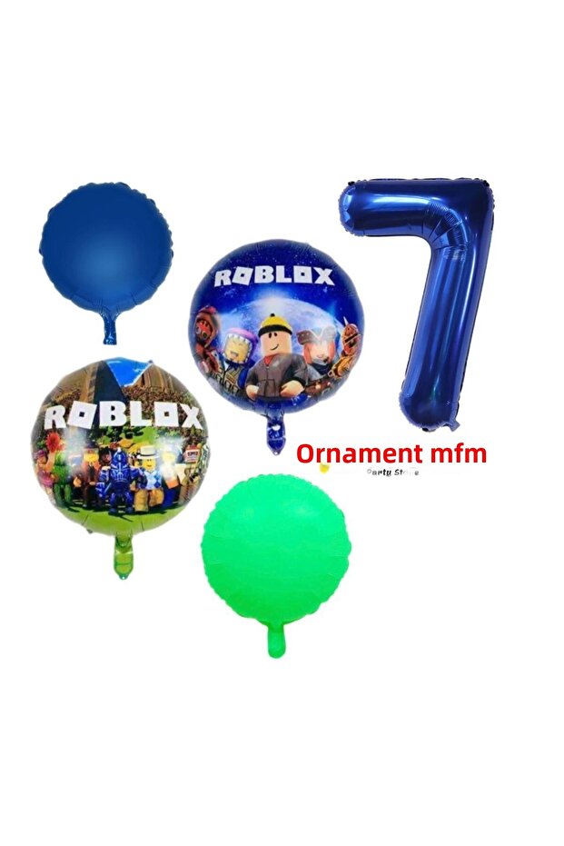 طقم بالونات روبلوكس فويل 7 سنوات 100 سم