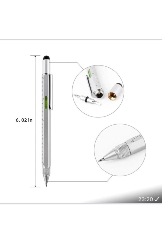 7 Function Engineer Pen Screwdriver with Spirit Level and Ruler Set 323 - 3