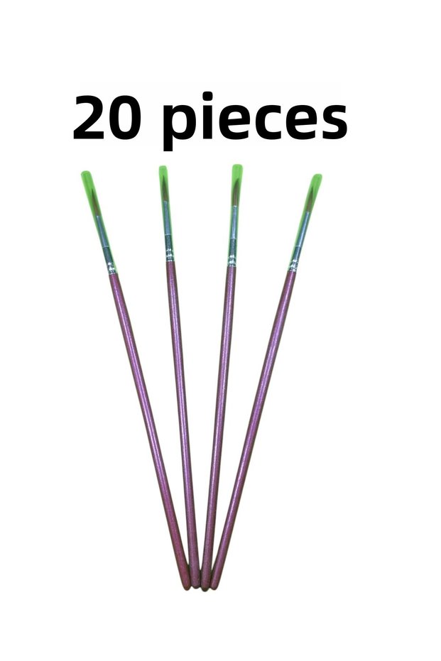 20 Pieces, Acrylic Paint, Gouache Paint, Finger Paint, Water Color, Oil Paint Brush