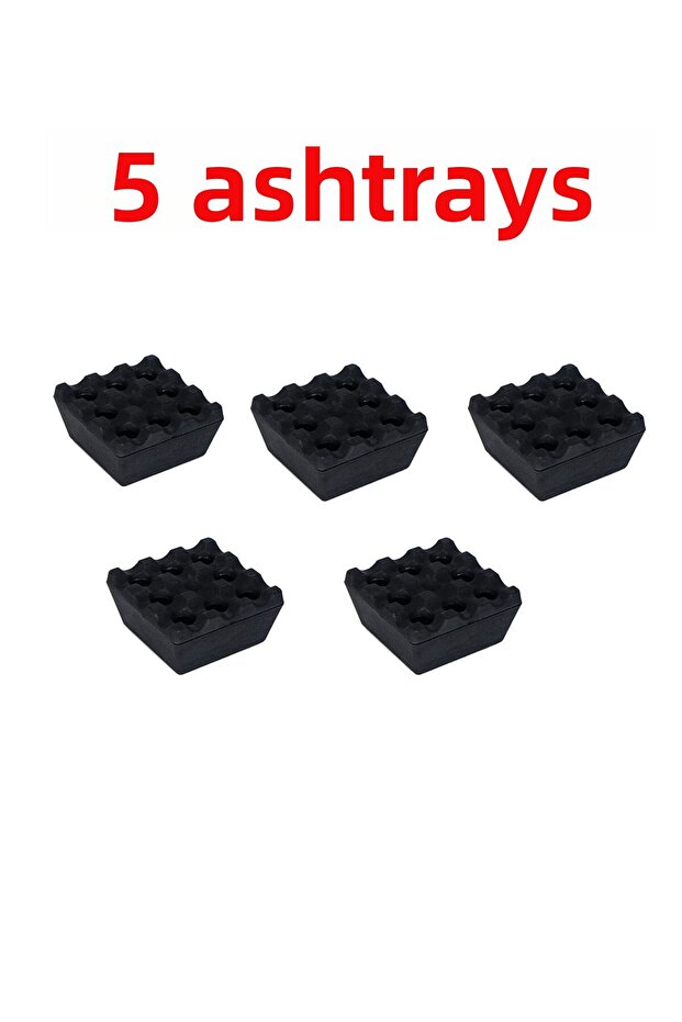 5 Pieces Ashtray, Grilled Ashtray Black Melamine, Ash Tray