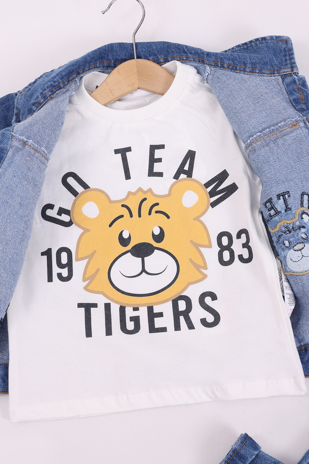 Boy's Denim Jacket 3-Piece Set - 3