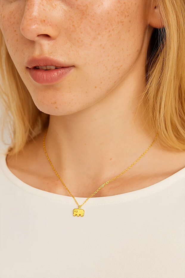 Fil Gümüş Kolye - 2