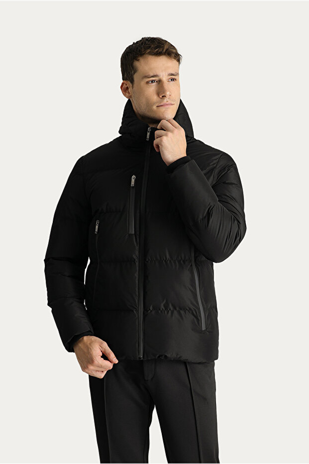 Kapüşonlu Şişme Mont - 3