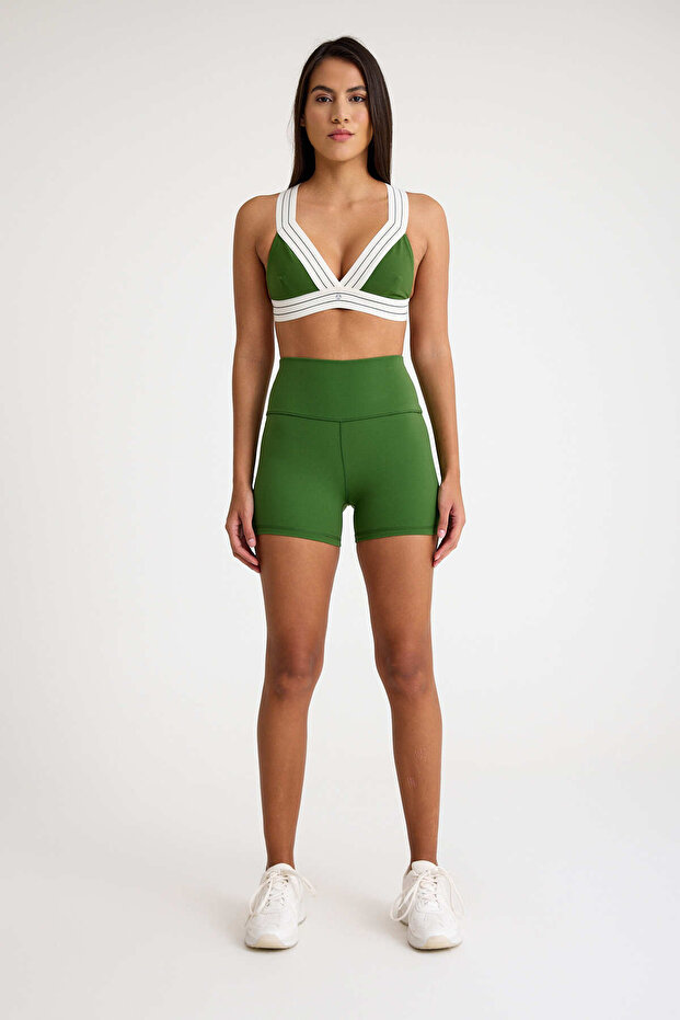 Push Up Kısa Şort Yeşil - 3