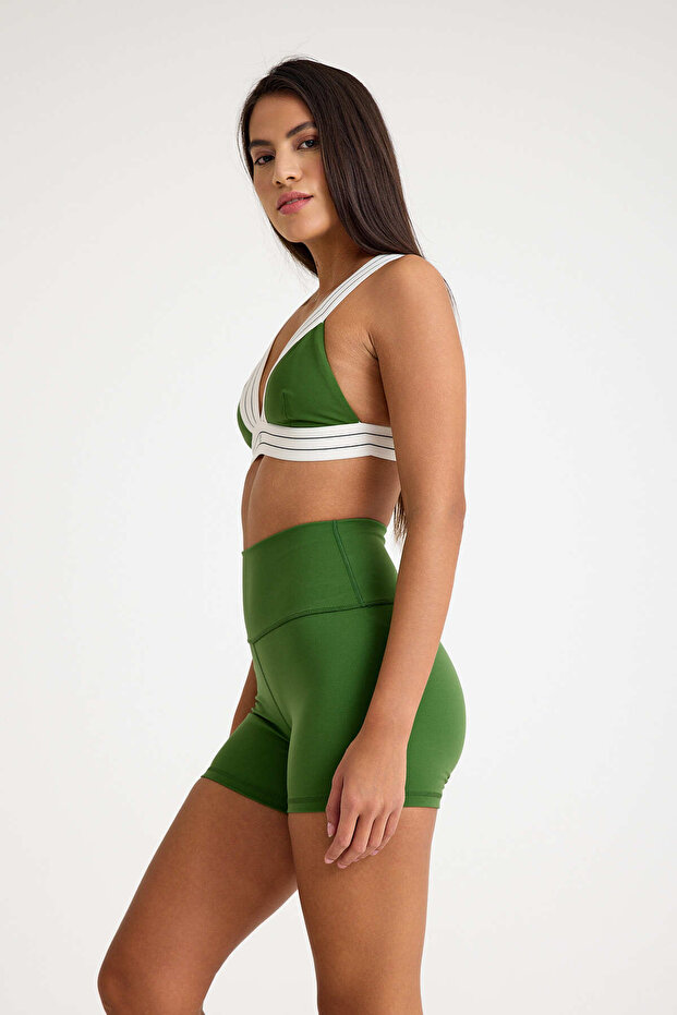 Push Up Kısa Şort Yeşil - 1