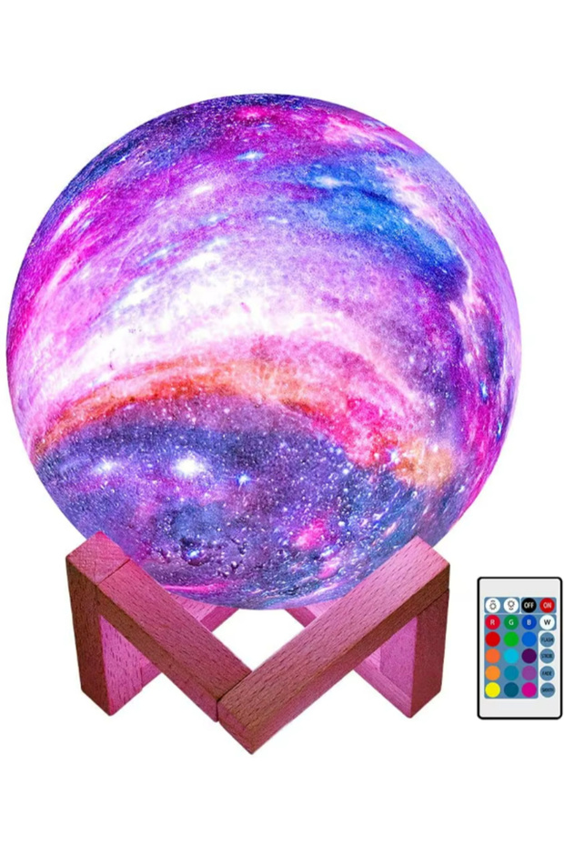 Multicolor 3D Lamp, USB Rechargeable LED Night Light with Remote Control